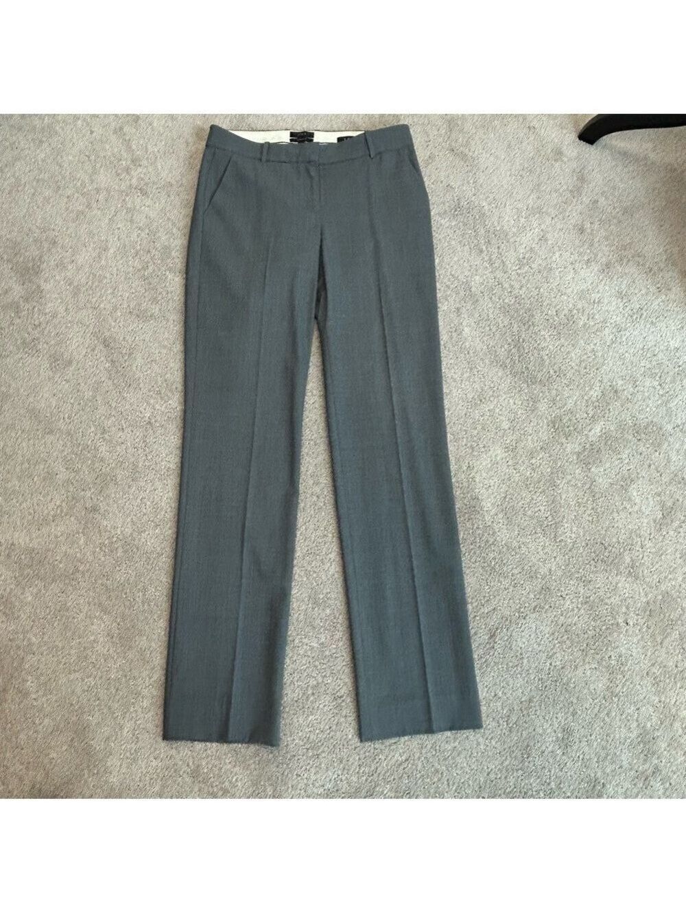 J. Crew gray wool “Favorite Fit” trouser dress Pants Tollegno 1900 Italy Sz 6T